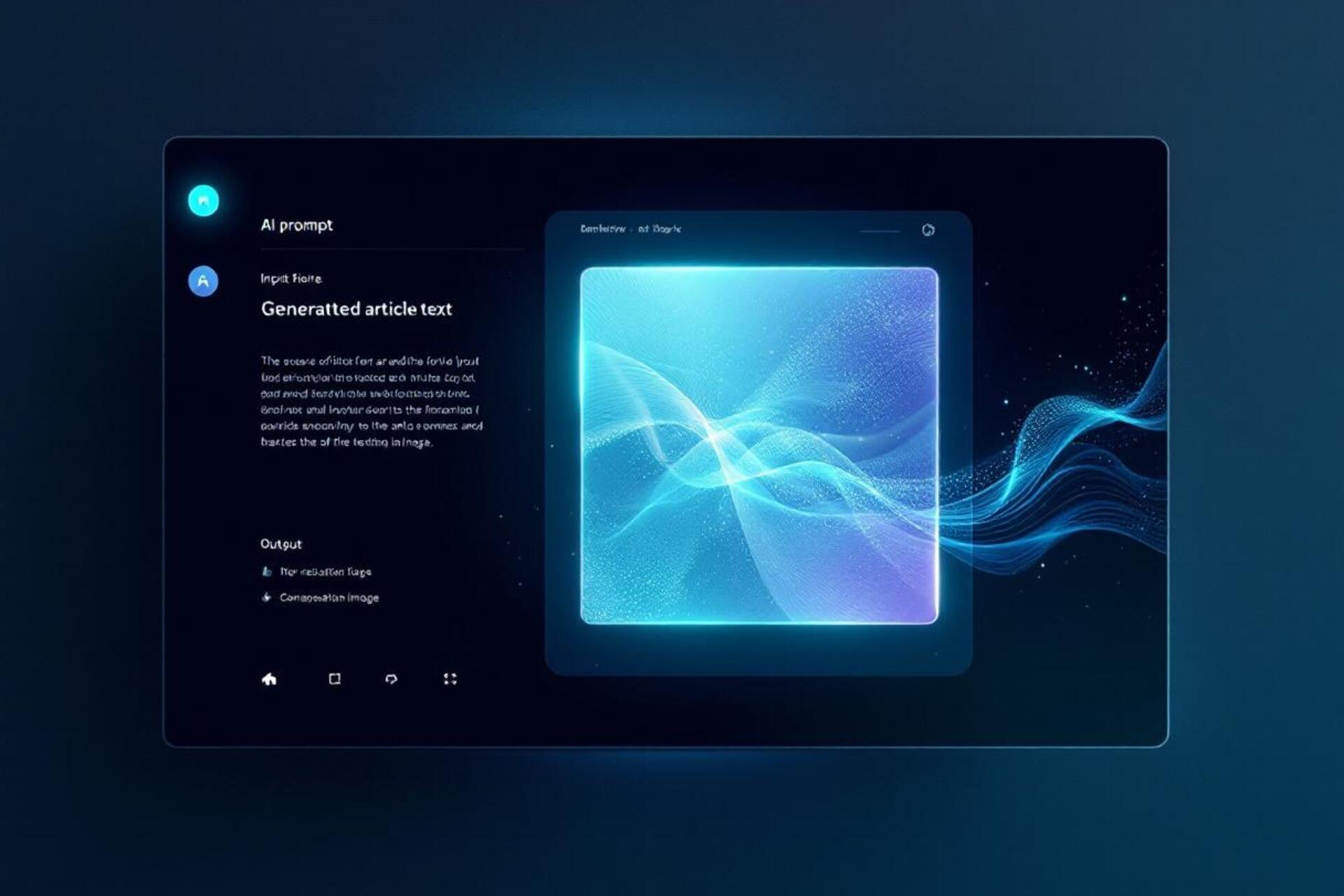 Interface de génération de contenu et d'images par IA générative
